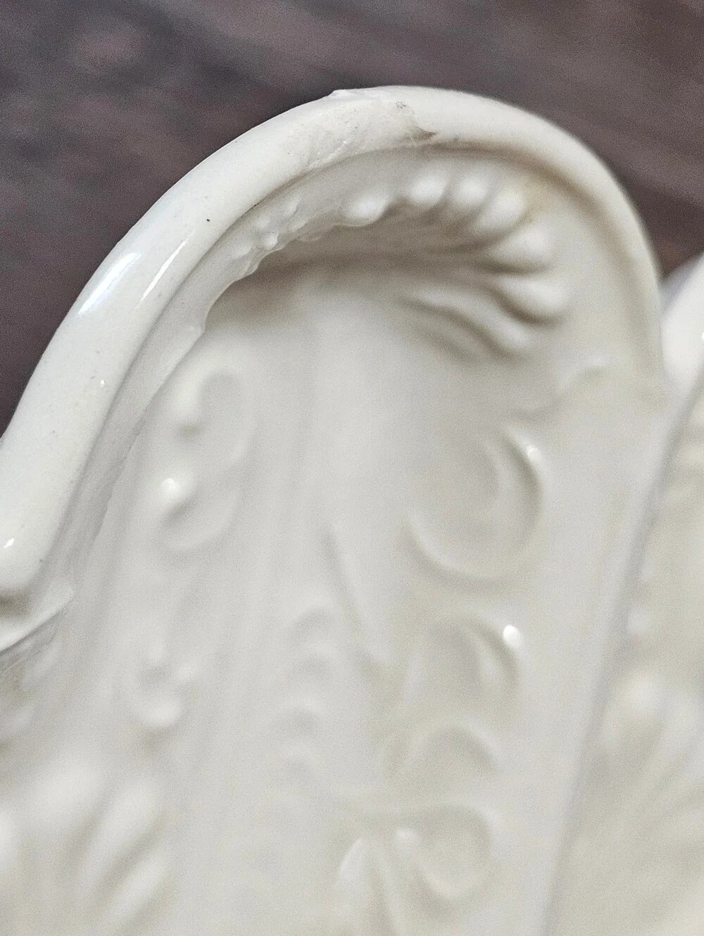 Staffordshire Heart Shortbread Mold Oyster Dish Vintage